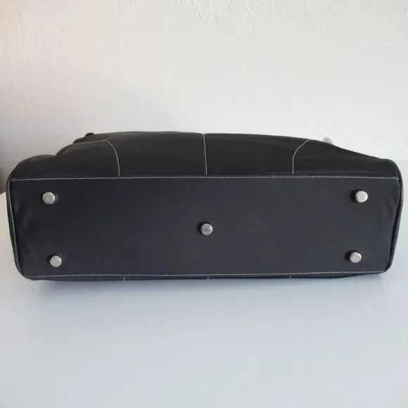 Chelsey Henry Large Black Tote with Kiwi Green Interior - Picture 13 of 13